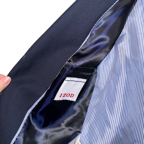 Izod Boys Navy Blazer With Gold Buttons Size 8 - Picture 6 of 8
